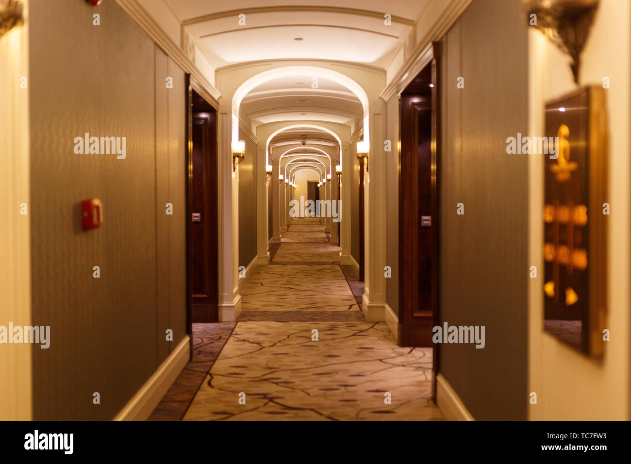 Hotel Hallway Stock Photo 248487151 Alamy