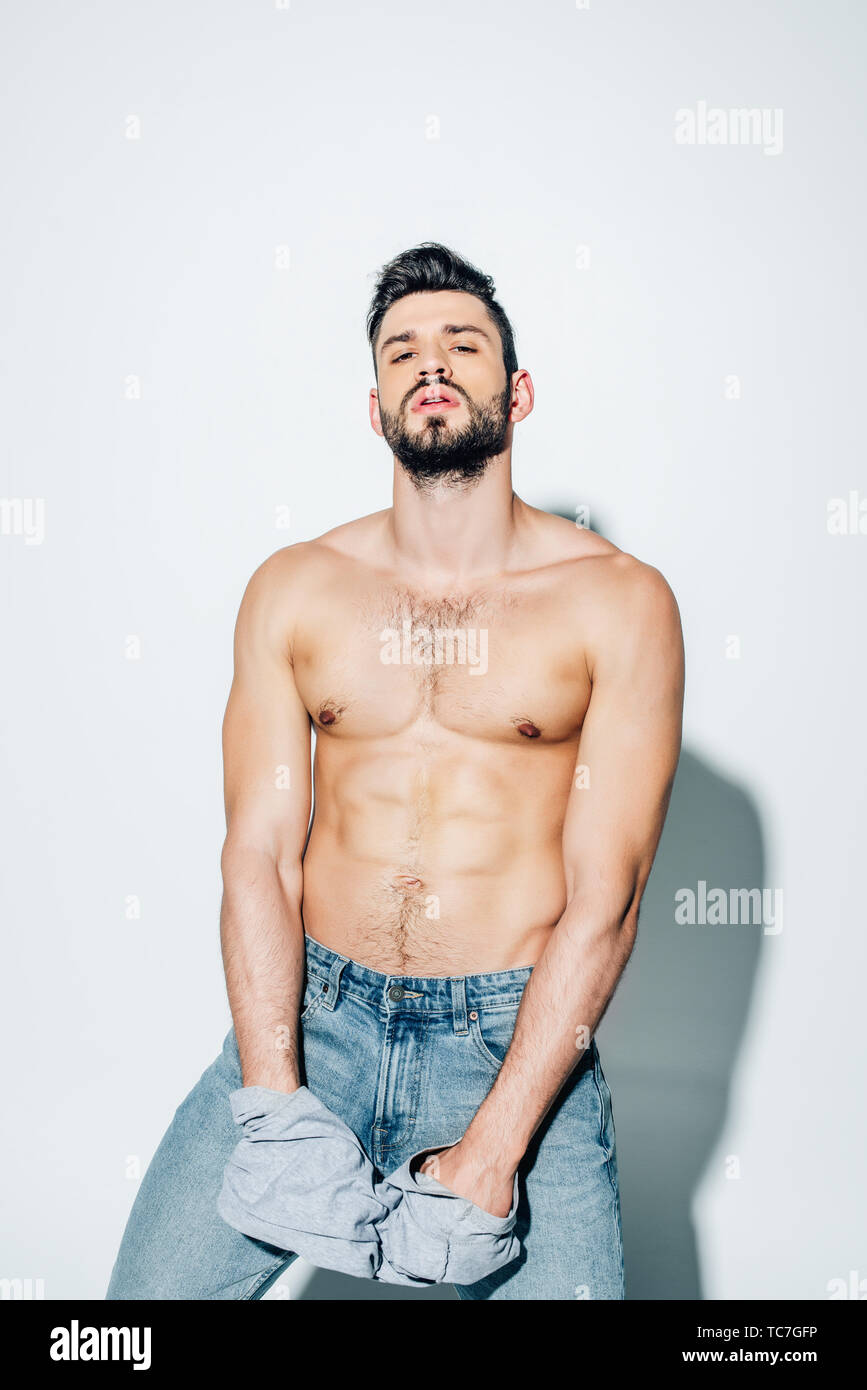 shirtless man shirt