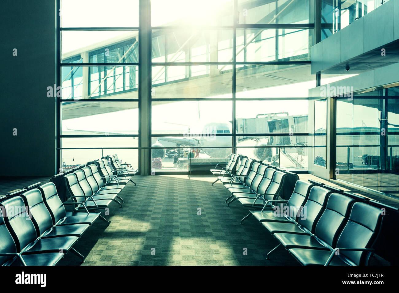 Modern airport design hall interior Stock Photo - Alamy