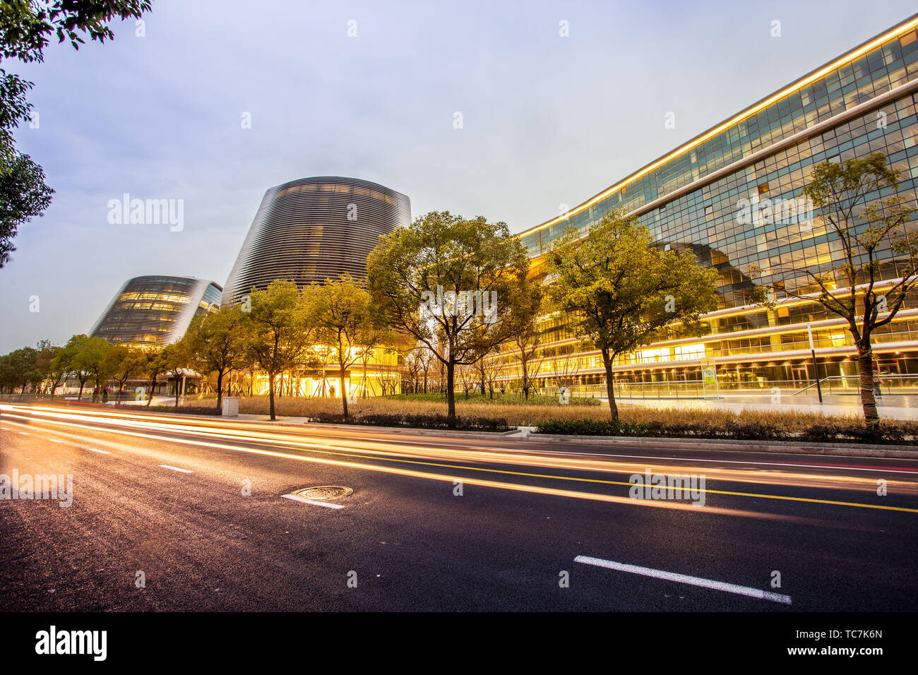 Buildings and transportation systems landscape light hi-res stock ...