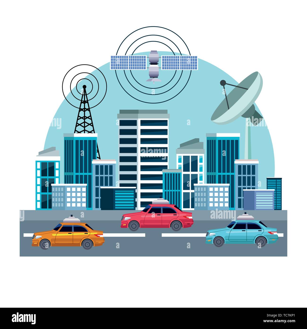 Car satelite navigation gps device Stock Vector Images - Alamy