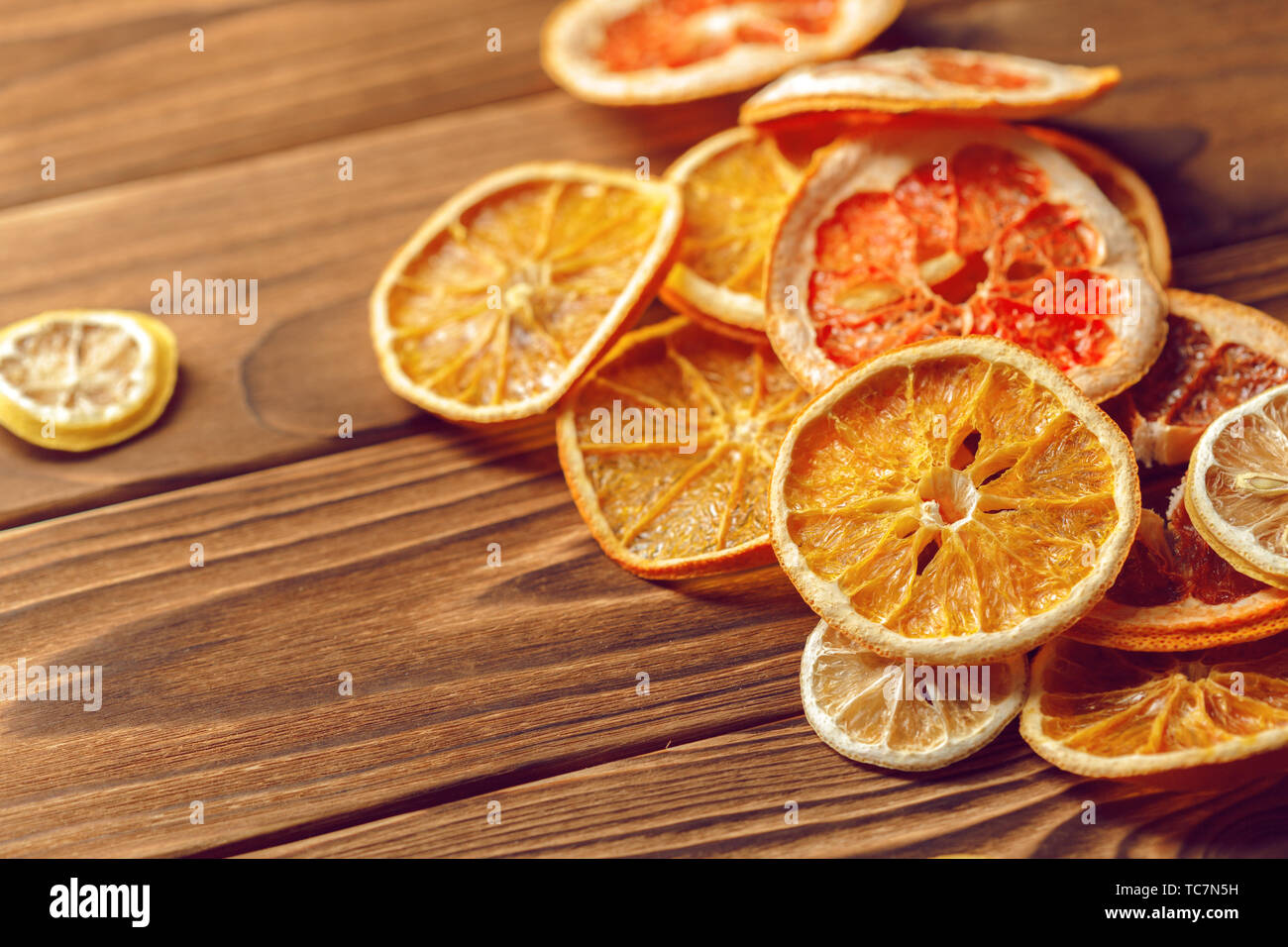 Dried orange and lemon slices background Stock Photo - Alamy