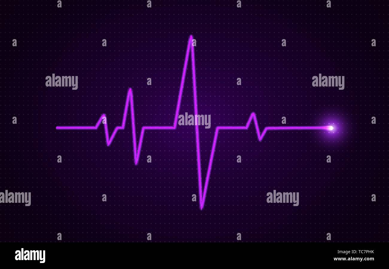 Human Pulse Color Heart pulse concept. Glowing medical line. Healthcare background. Pulse ...