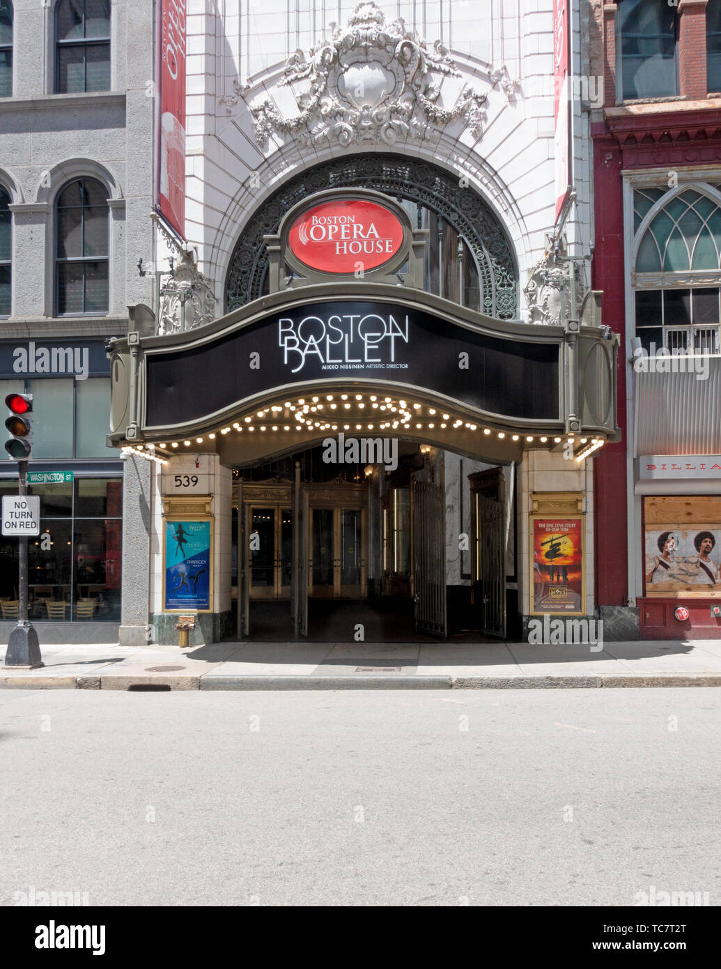 Boston Opera House home of the Boston Ballet on Washington Street in the Theater District exterior Stock Photo