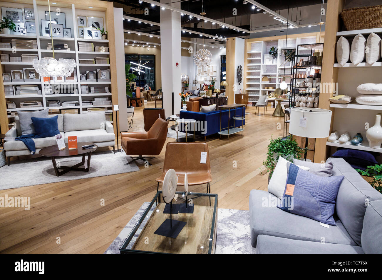 Miami Florida,The Shops at Midtown Miami,West Elm,inside interior