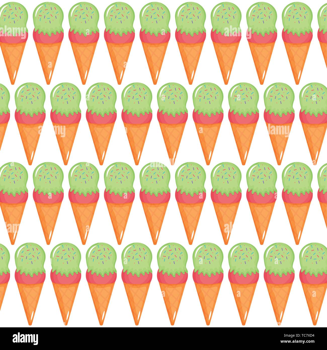 delicious ice creams pattern background vector illustration design ...