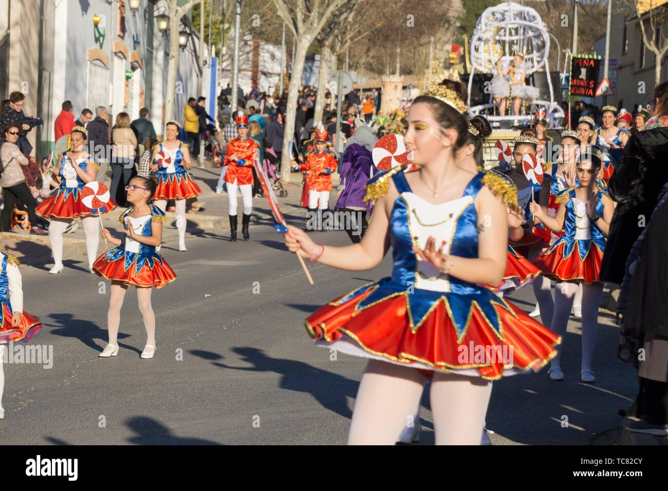 MOTA DEL CUERVO, CUENCA, SPAIN: Great parade of Carnival Stock Photo - Alamy