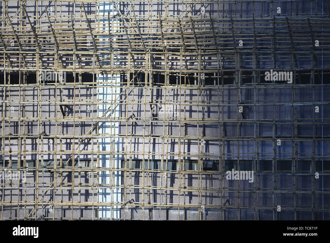 Bamboo shed, hong kong Stock Photo Alamy
