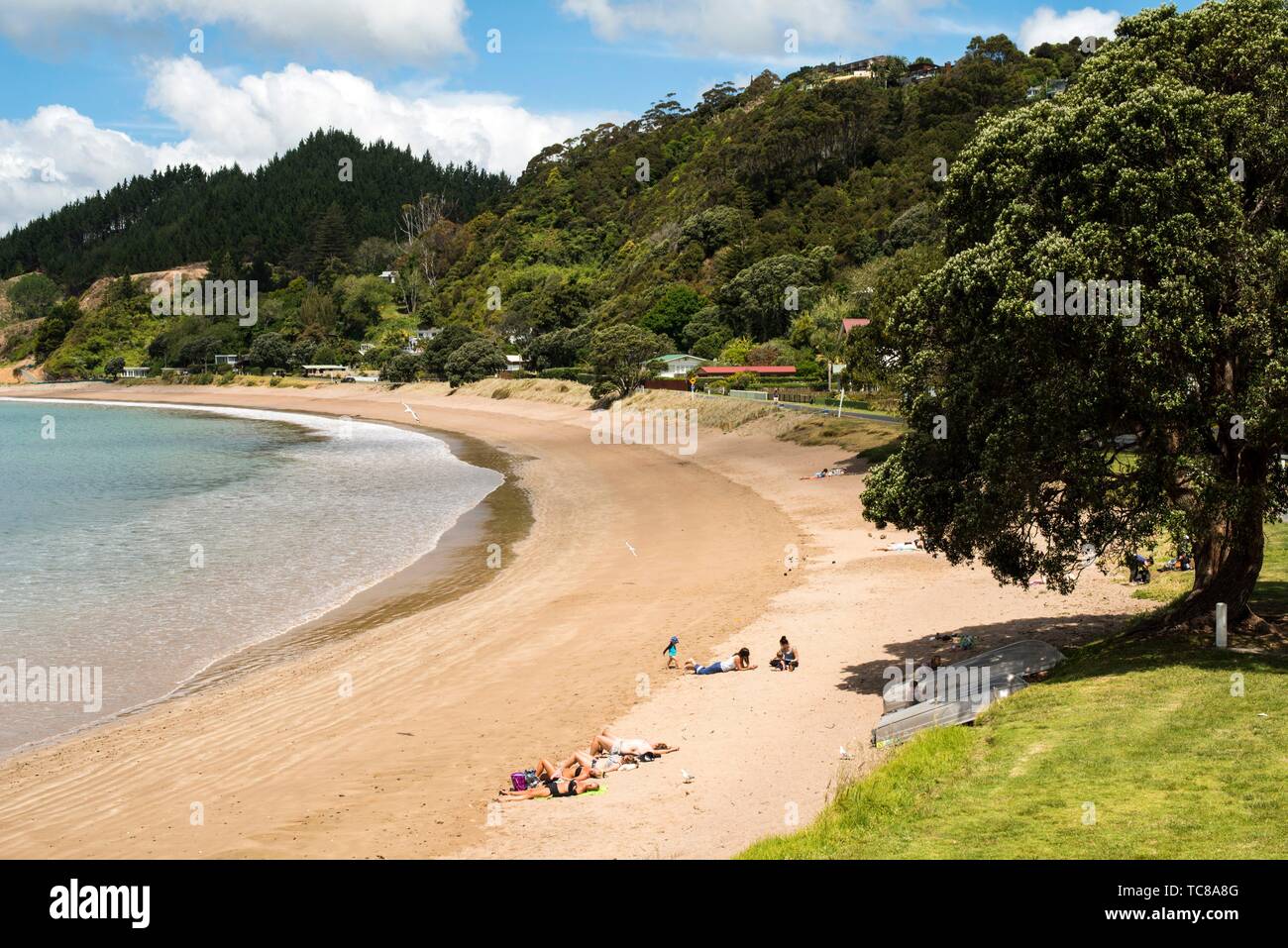 Oneroa Bay, Russell, New Zealand Stock Photo Alamy