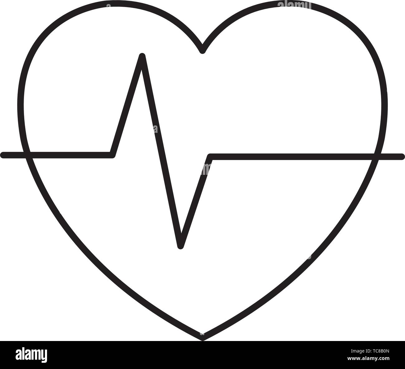 heart cardio medical isolated icon Stock Vector Image & Art - Alamy