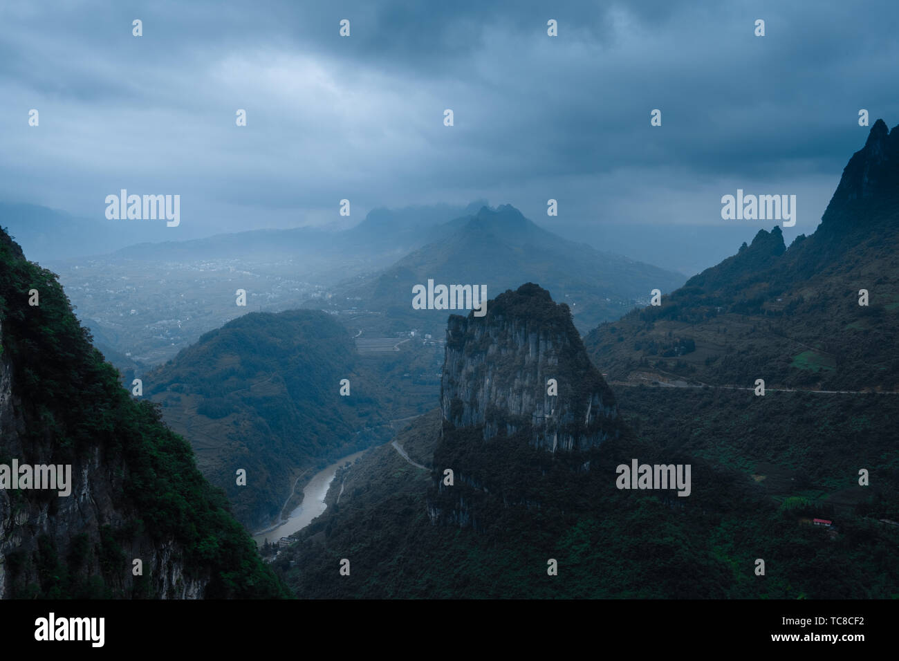 Photos of mountains and rivers in Enshi, Hubei Province Stock Photo