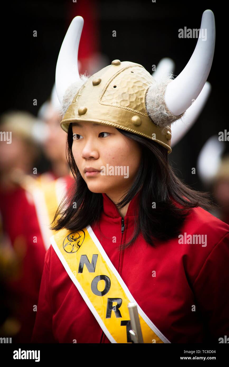Lunar New Year parade on Pender Street in Vancouver, BC, Canada Stock