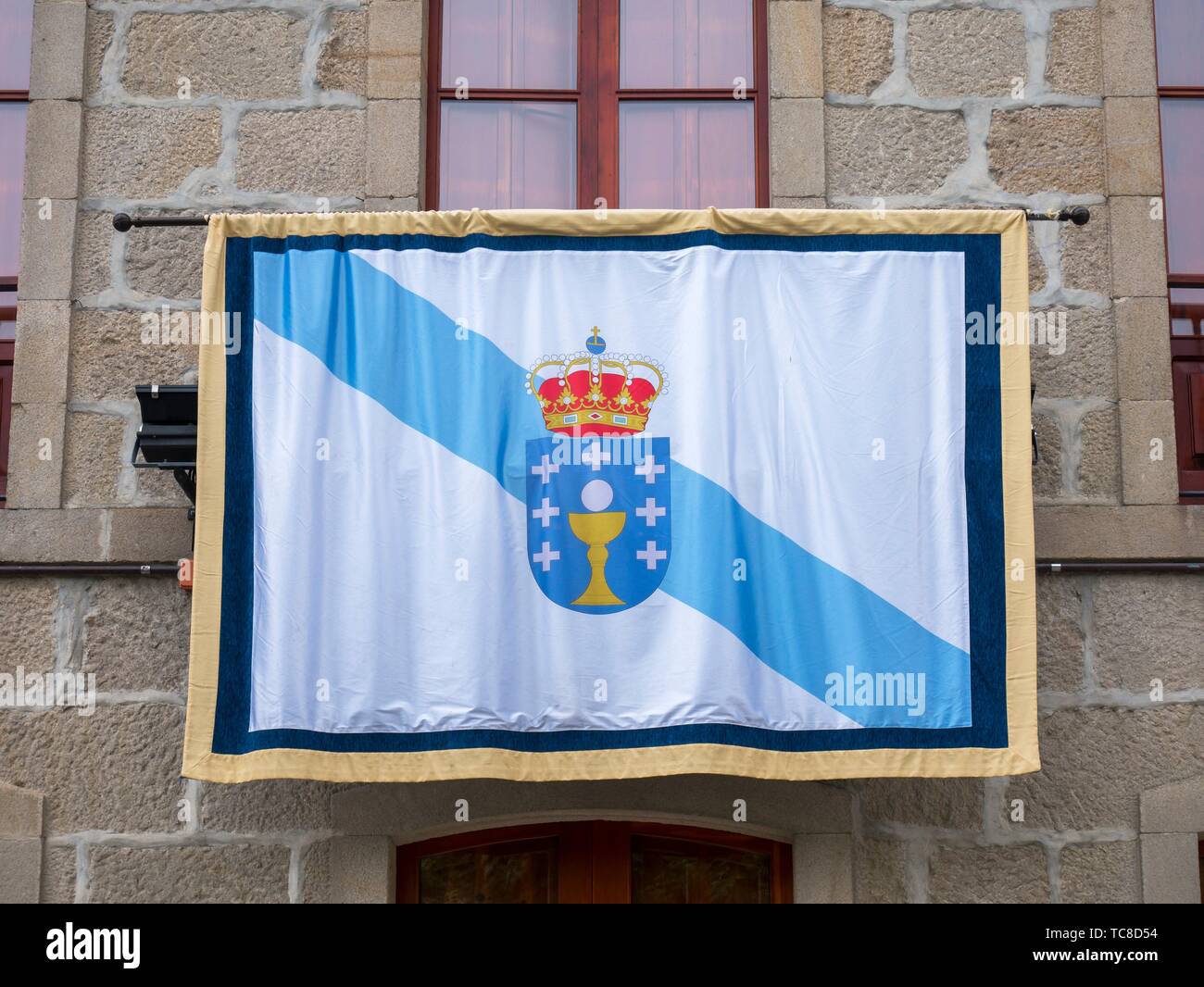 Bandera de Galicia. España Stock Photo - Alamy