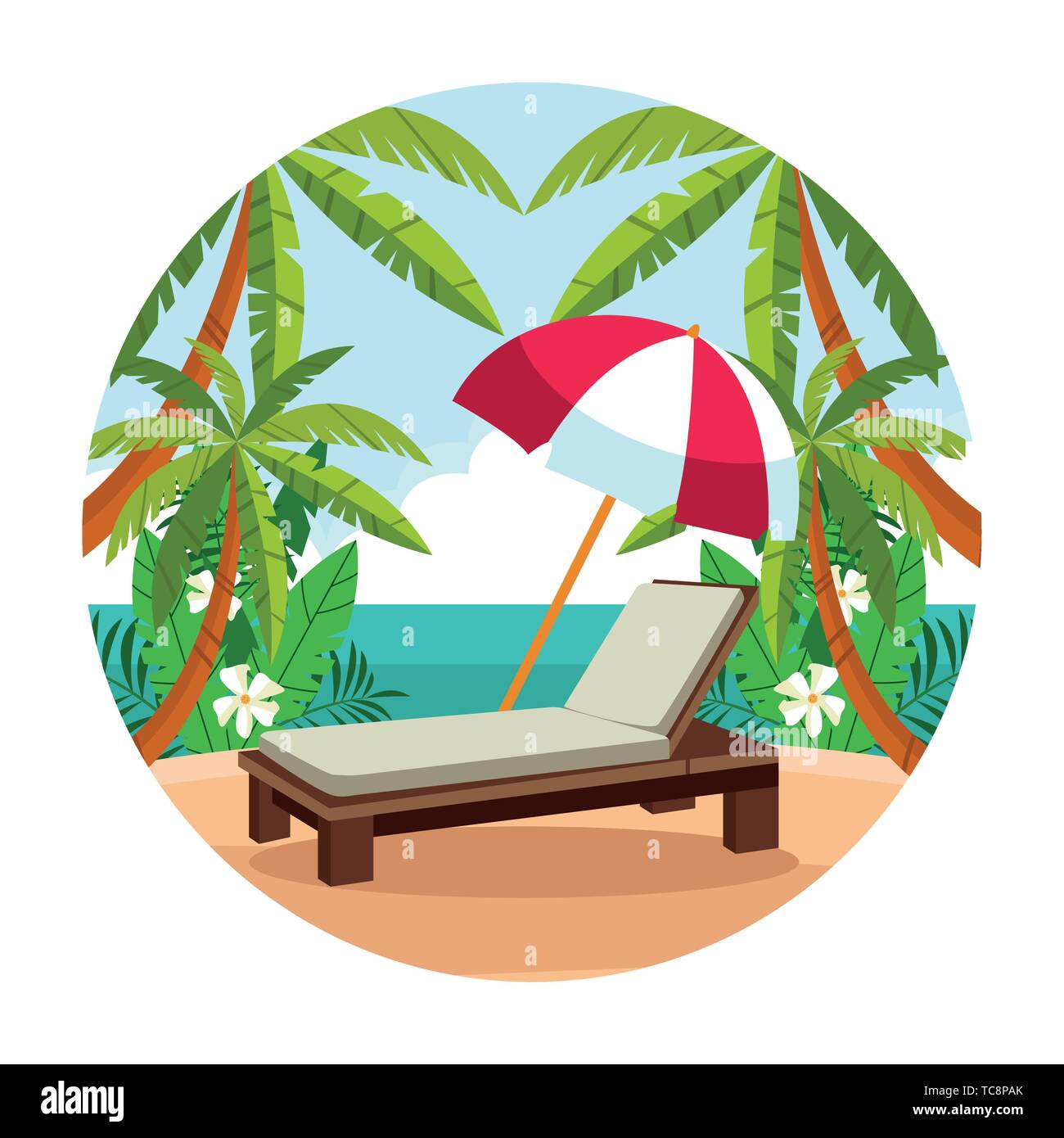 Summer And Vacations Beach Cartoons Stock Vector Image And Art Alamy