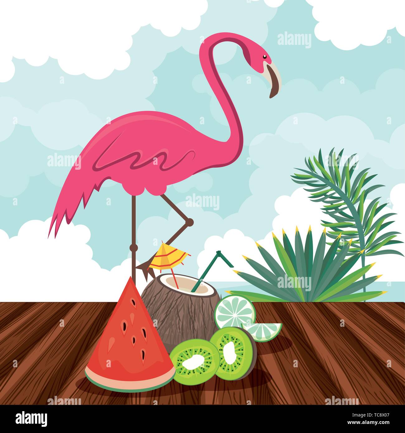 Summer Drinks And Cocktails Cartoons Stock Vector Image Art Alamy