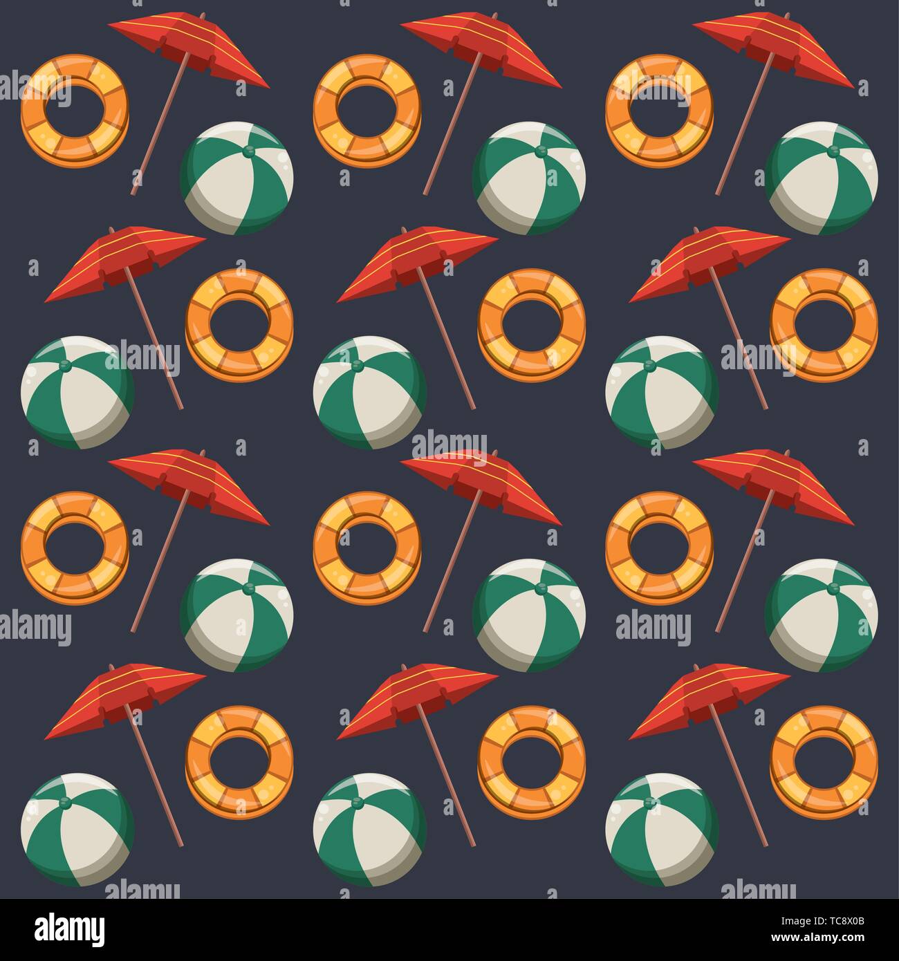 Summer and beach pattern background Stock Vector Image & Art - Alamy