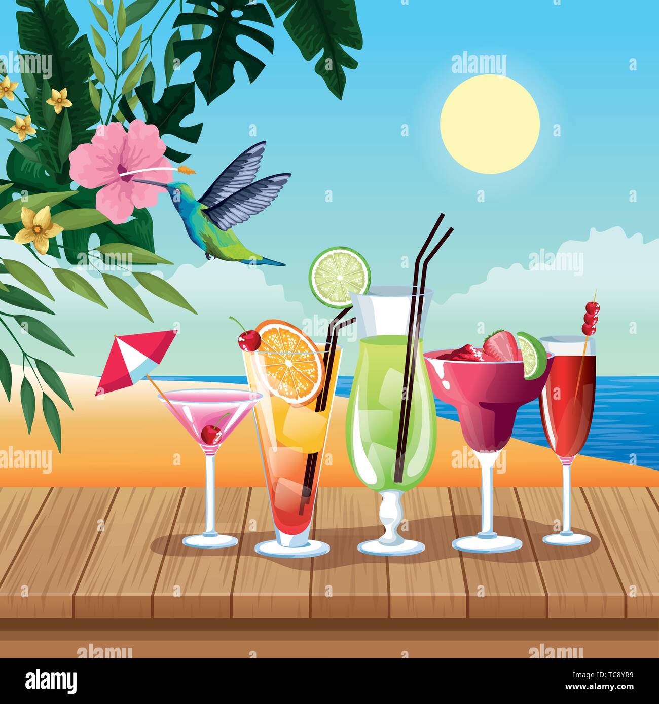 Summer Vacations And Beach Cartoons Stock Vector Image Art Alamy
