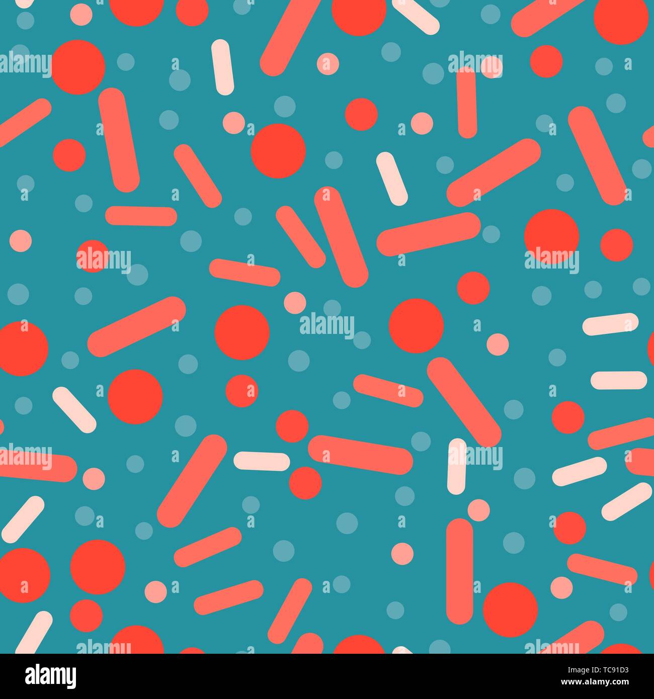 Circles and ovals - seamless pattern. Small and large circles and ovals ...