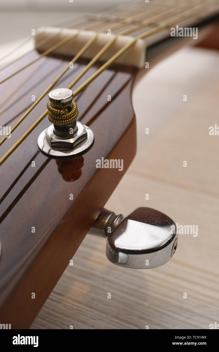 Acoustic guitar head Stock Photo Alamy
