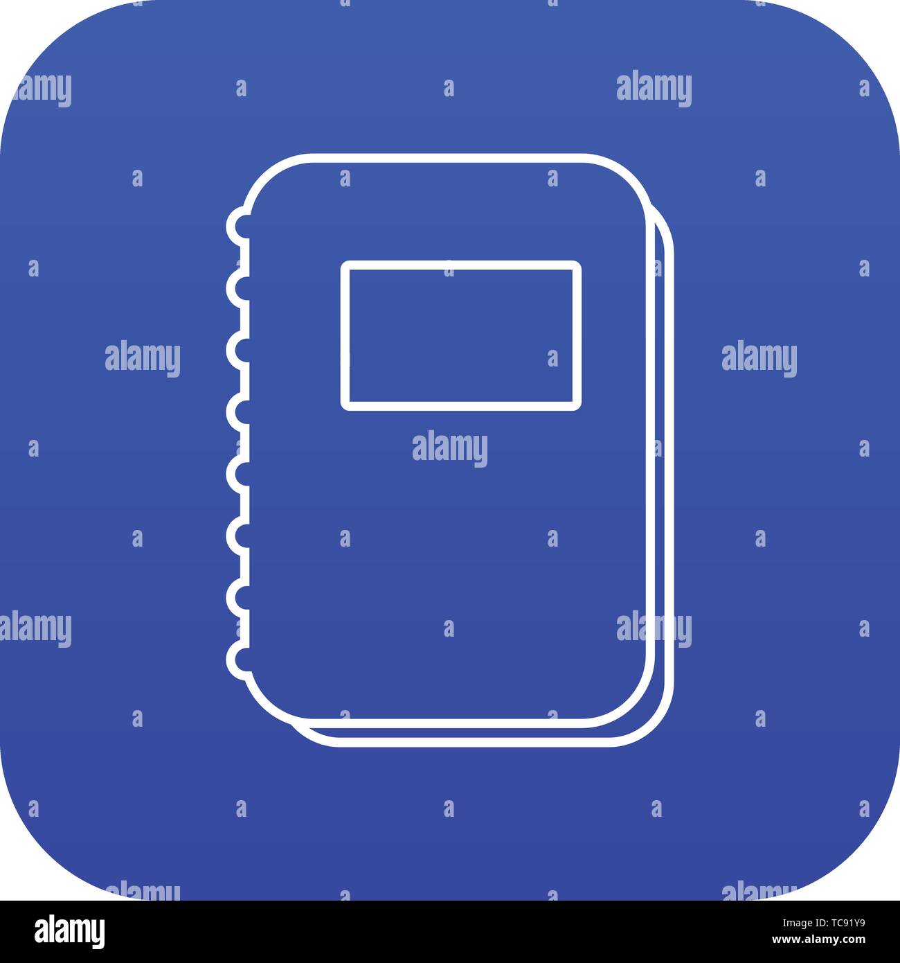 Notebook icon blue vector Stock Vector