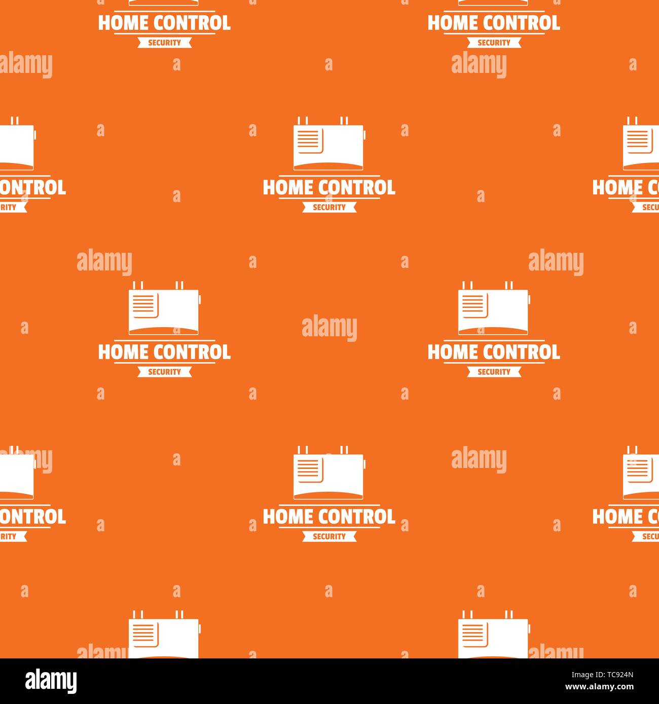 Smart building pattern vector orange Stock Vector