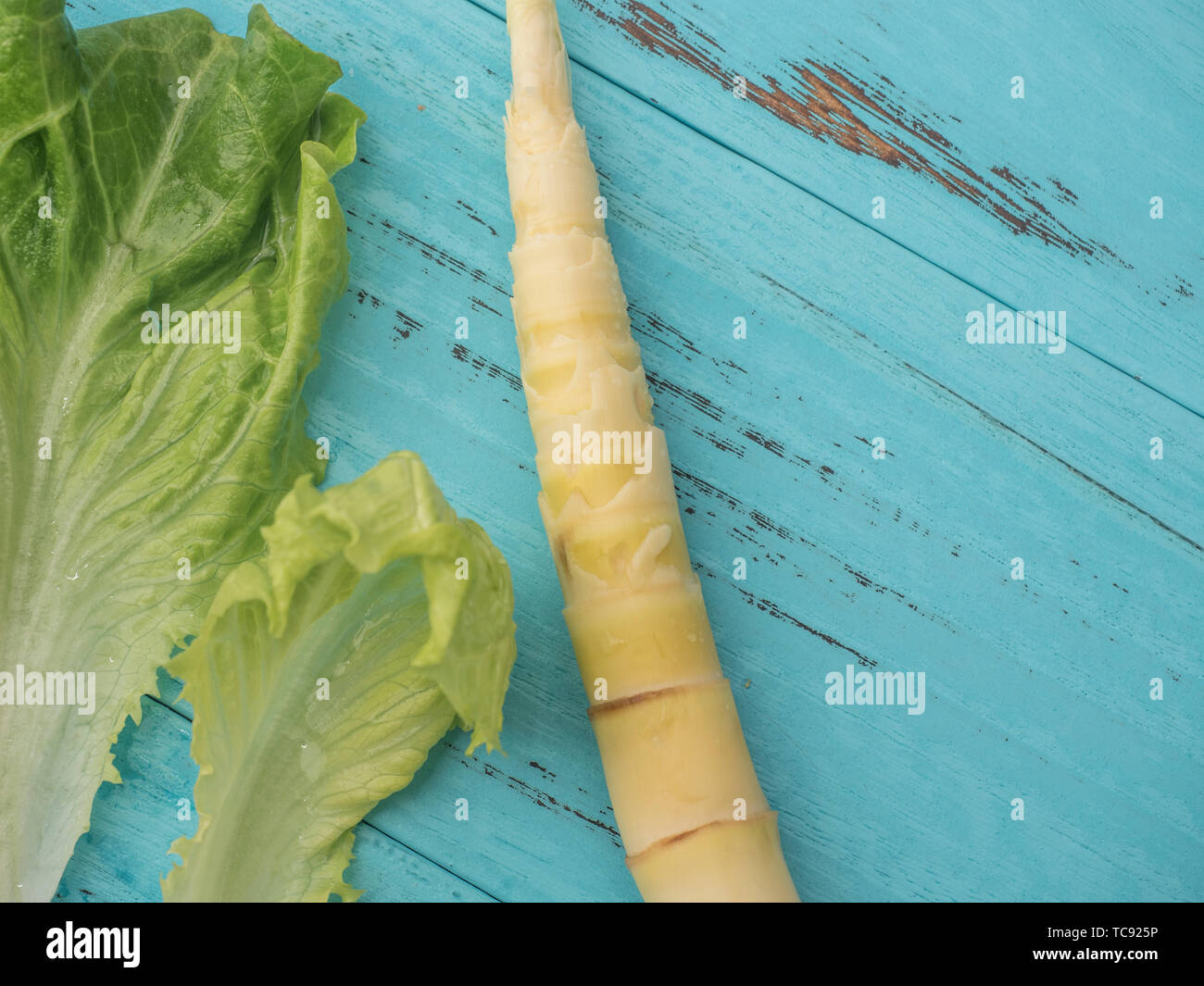 Lettuce and bamboo shoots Stock Photo Alamy