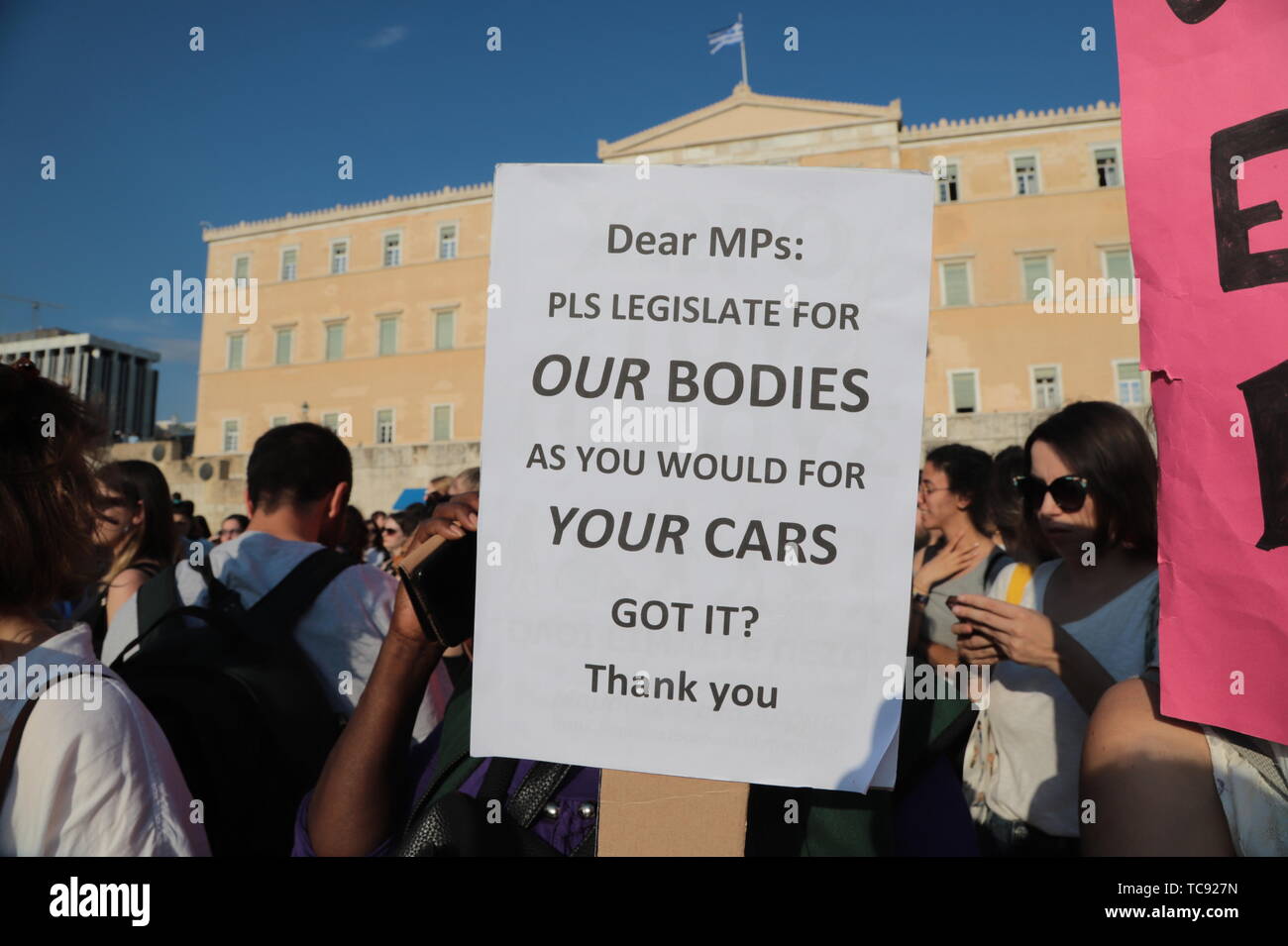 Athens Greece 05th June 2019 Feminist Activists Demonstrate In