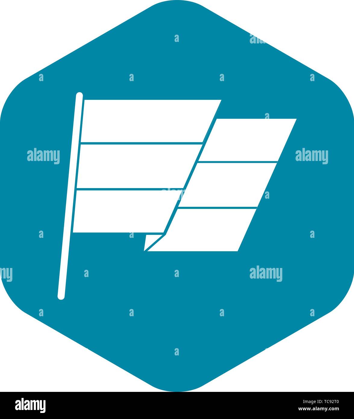 Flag icon, simple style Stock Vector Image & Art - Alamy