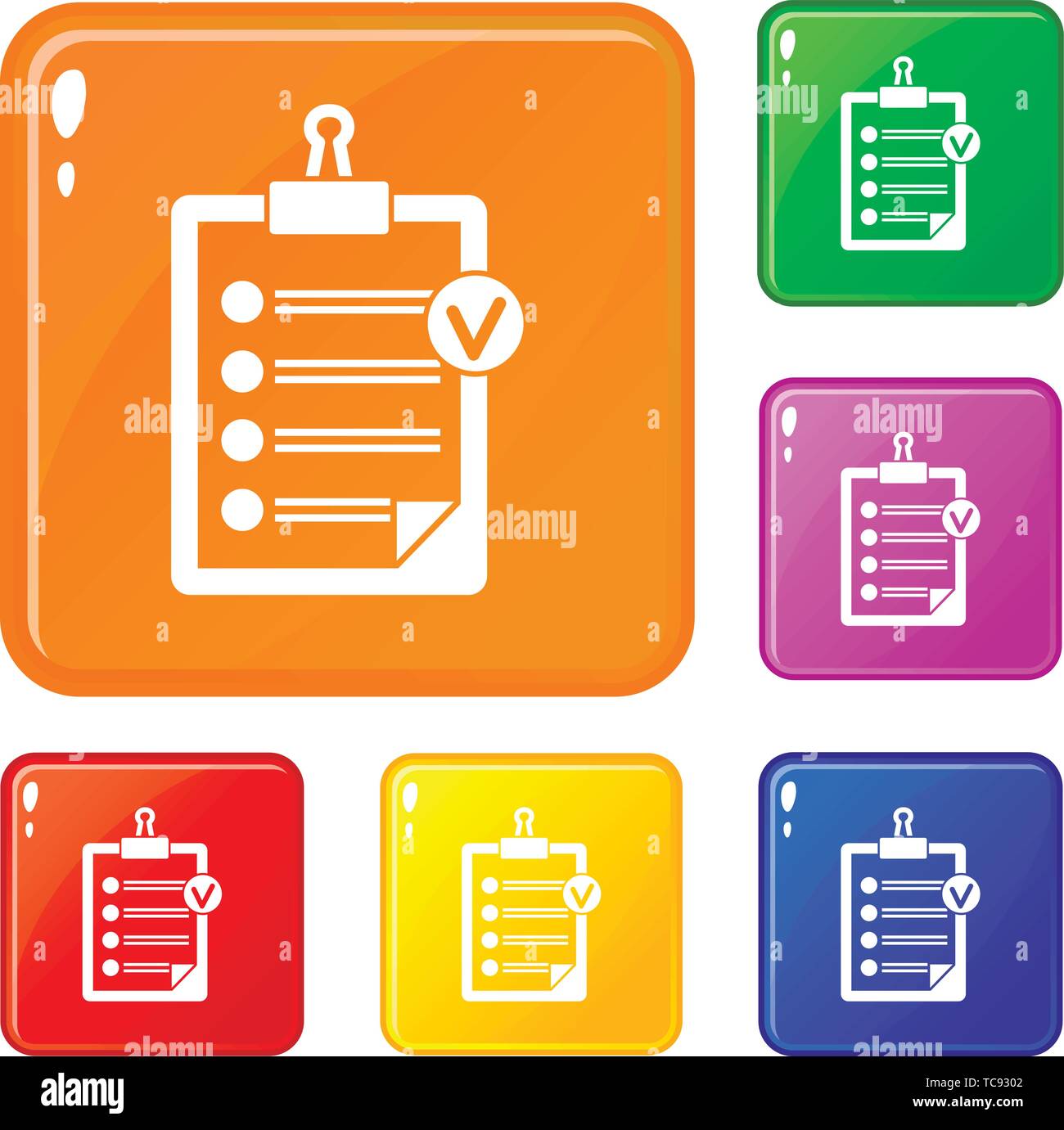 Checklist color icon choosing Stock Vector Images - Alamy