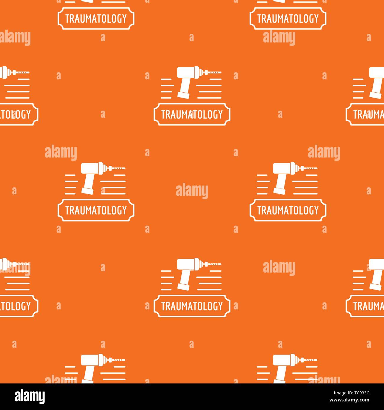 Correction traumatology pattern vector orange Stock Vector