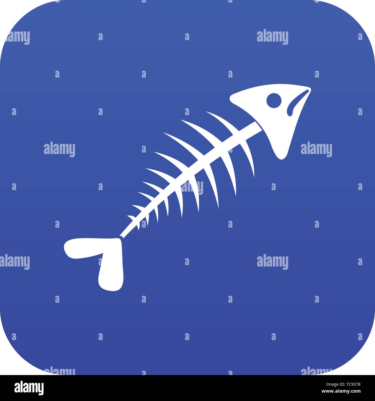 Fish bone icon digital blue Stock Vector Image & Art - Alamy