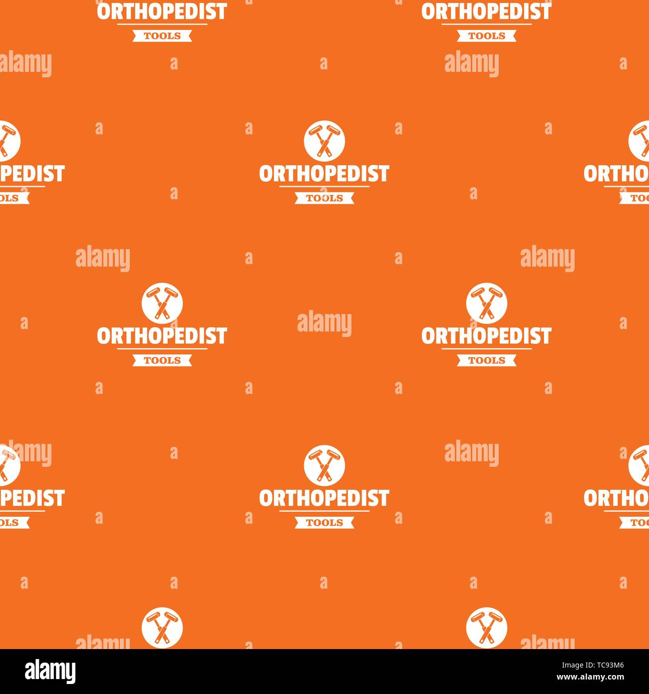 Orthopedic tool pattern vector orange Stock Vector