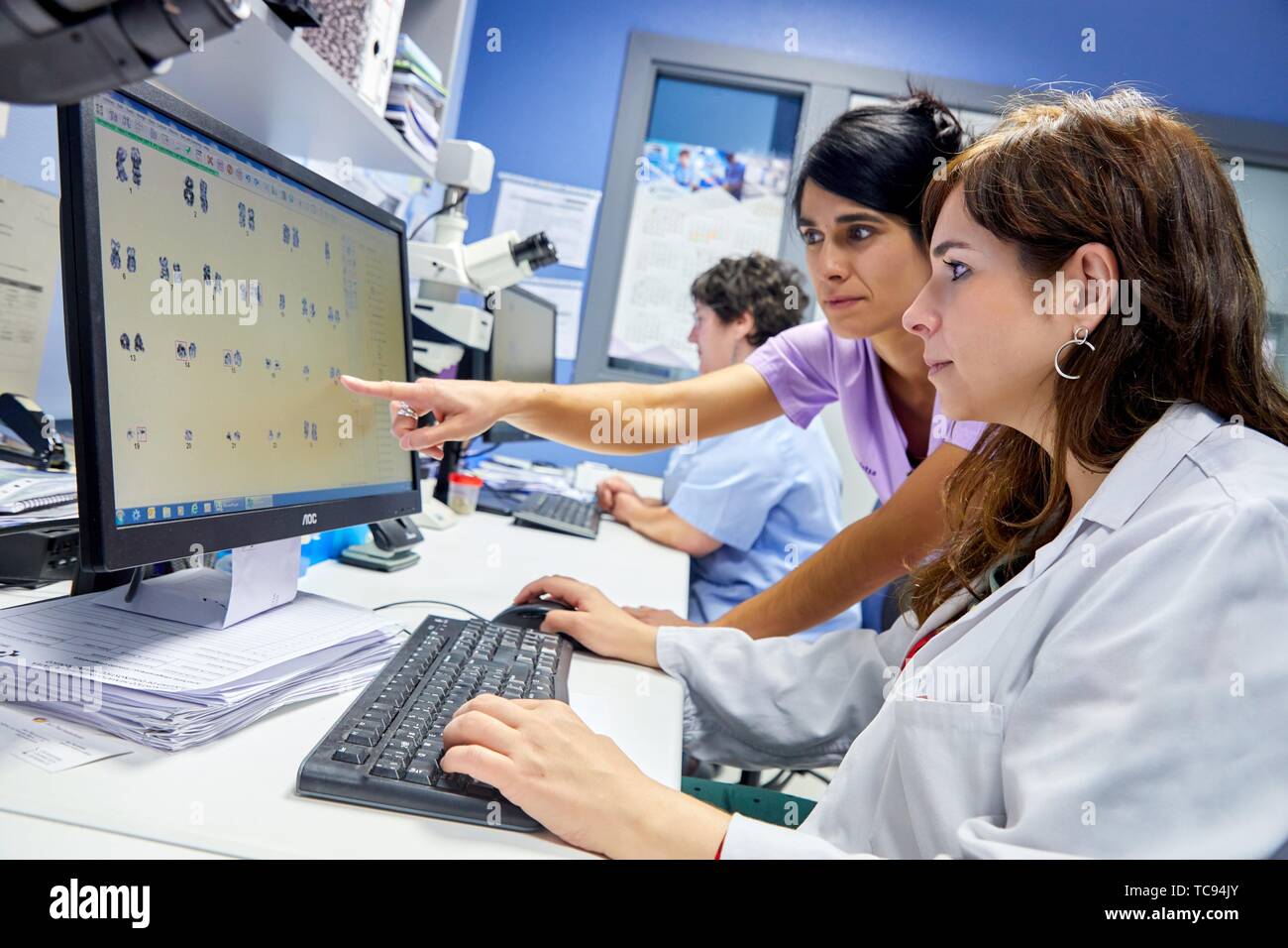 Genetic analysis, Hematology, Hospital Donostia, San Sebastian, Gipuzkoa, Basque Country, Spain Stock Photo