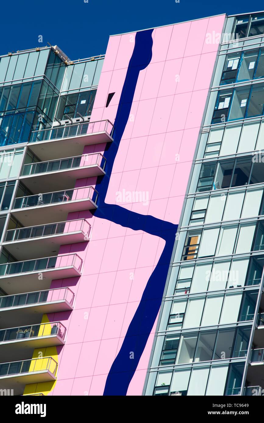 The Charleson, apartment tower in downtown Vancouver, BC, Canada, with