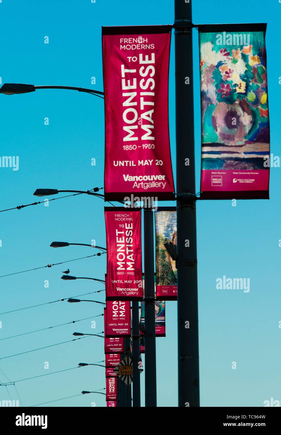 Banners On The Granville Street Bridge Advertising The Exhibition