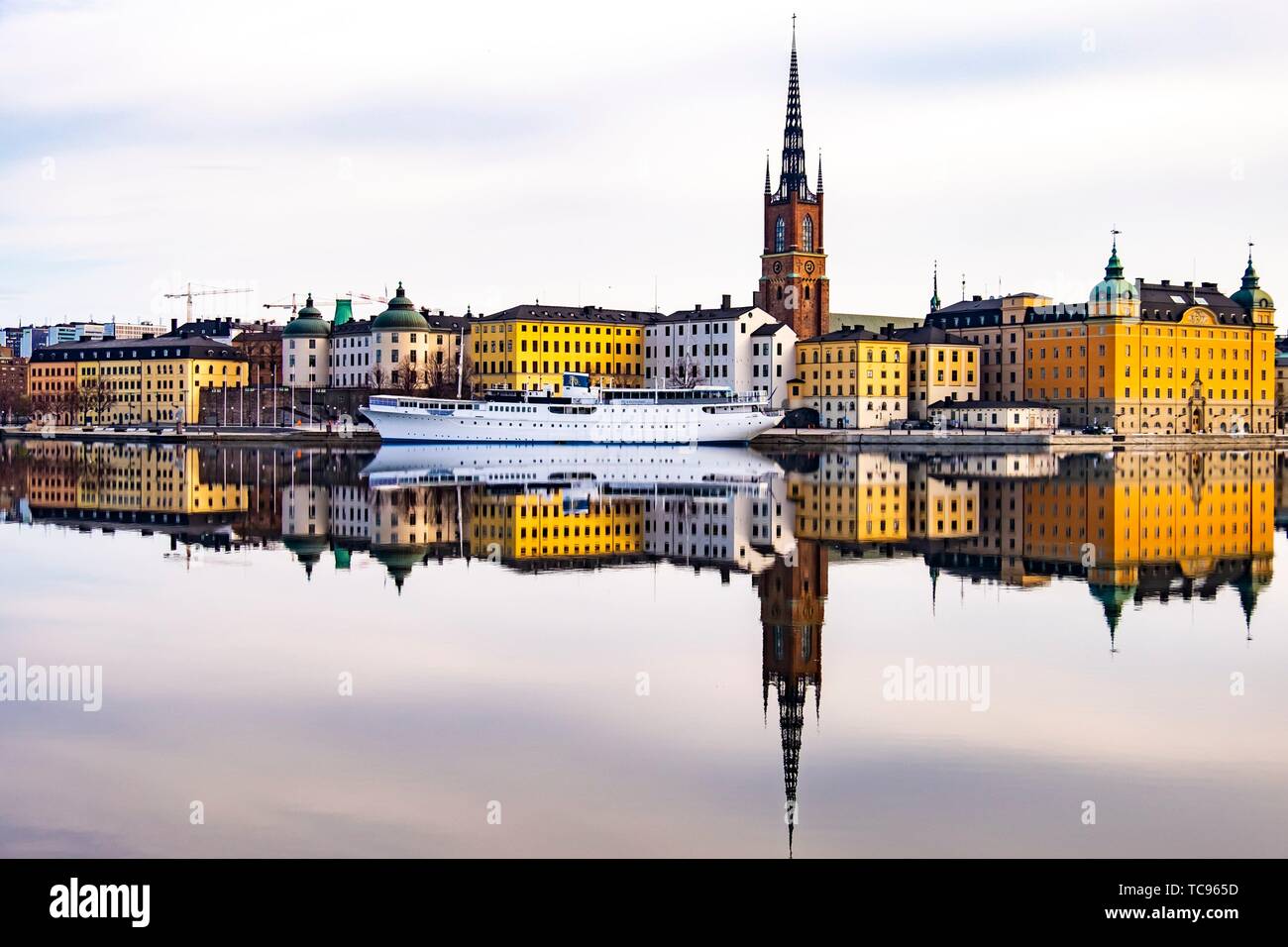 Scenic panorama of the Old Town (Gamla Stan) in Stockholm, Sweden. Stock Photo