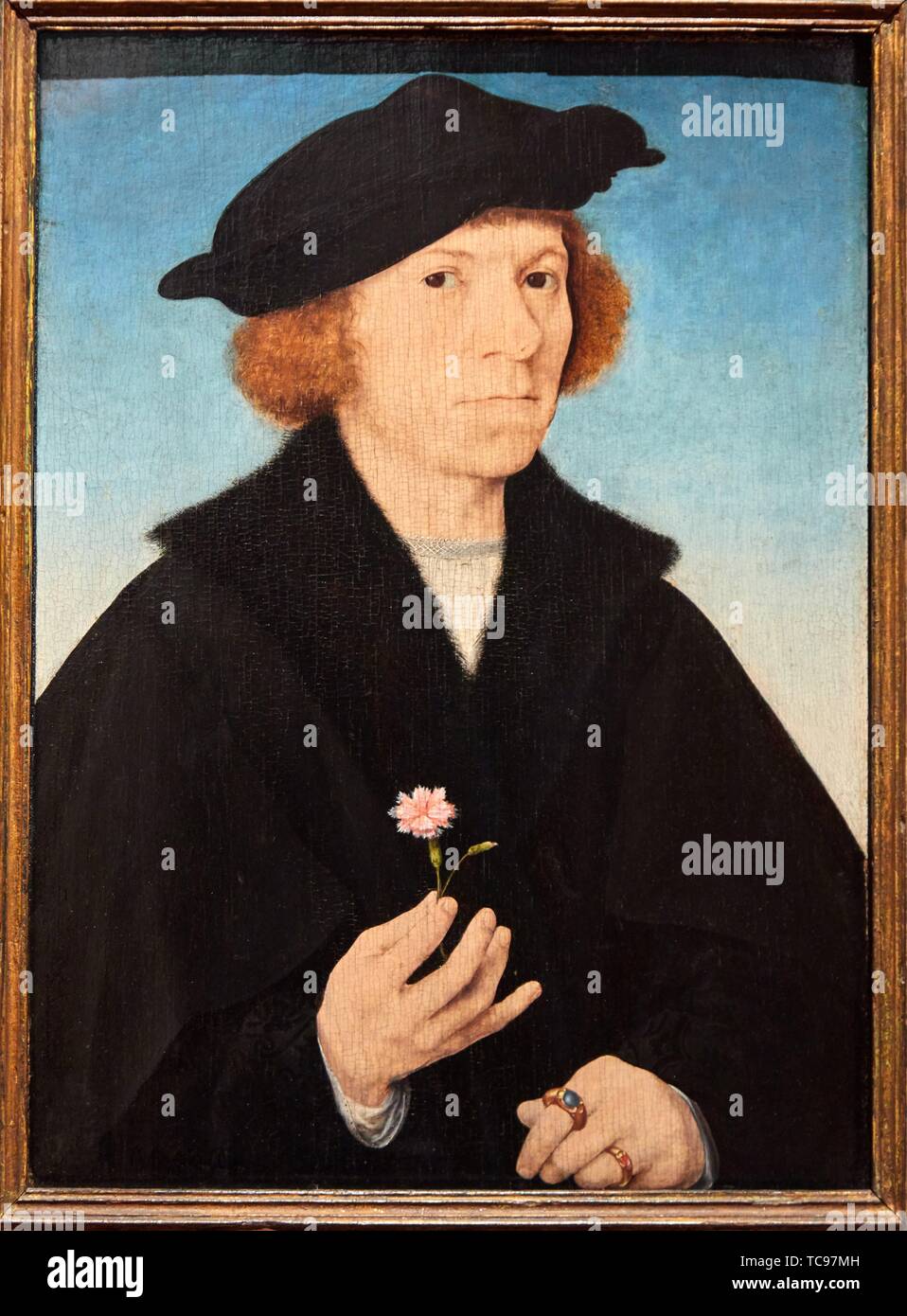 '''Self-Portrait'', 1519, Joos van Cleve, Thyssen Bornemisza Museum, Madrid, Spain , Europe Stock Photo