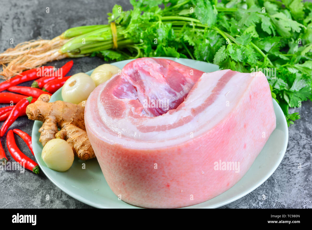 Fiveflower pork ingredients highdefinition big picture Stock Photo
