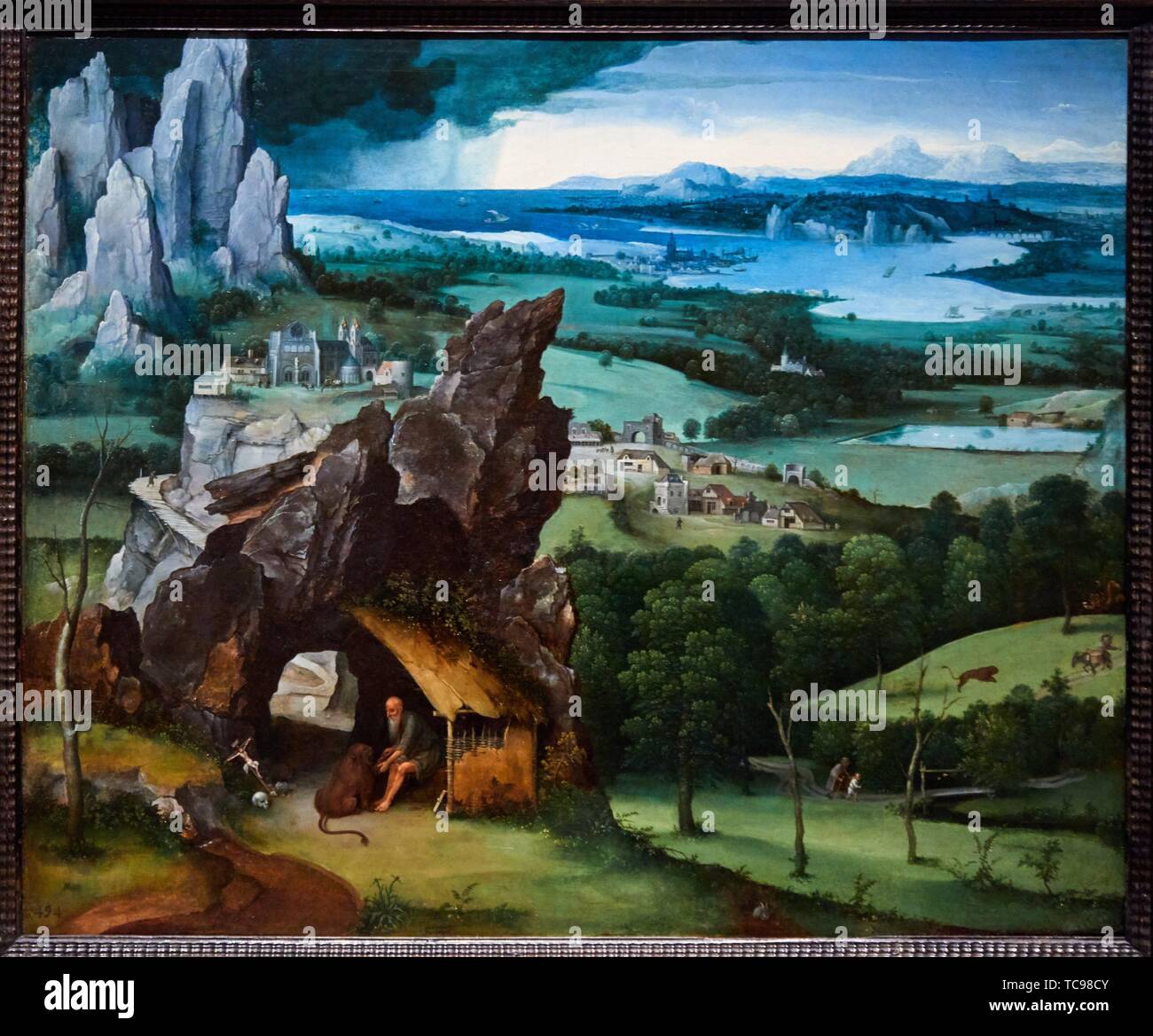 """Landscape with Saint Jerome"", 15161517, Joachim Patinir, Prado