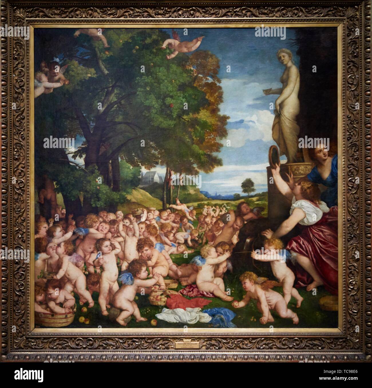 '''The Worship of Venus'', 1518-1519, Titian (Tiziano Vecellio), Prado Museum, Madrid, Spain, Europe Stock Photo