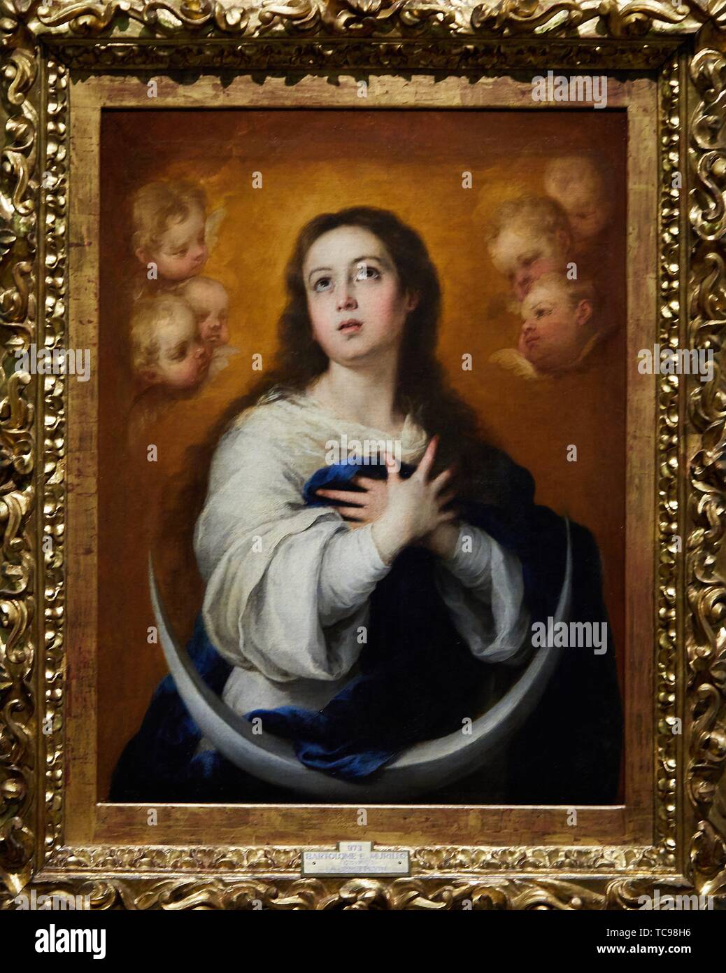 '''The Immaculate Conception'', 1665, Murillo, Bartolomé Esteban, Prado Museum, Madrid, Spain, Europe Stock Photo