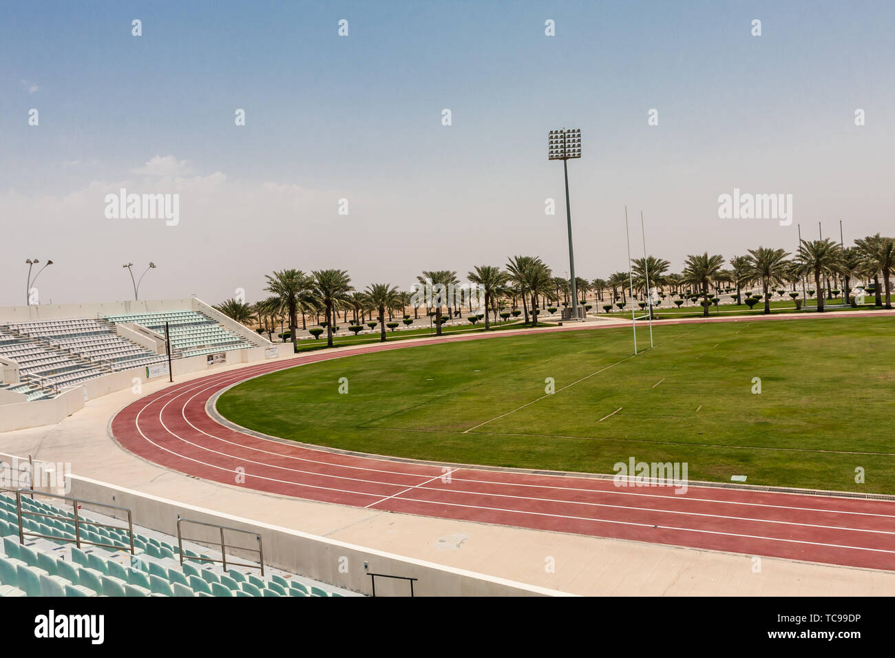 The stadium in the campus of the King Abdullah University of Science and Technology, Thuwal, Saudi Arabia Stock Photo