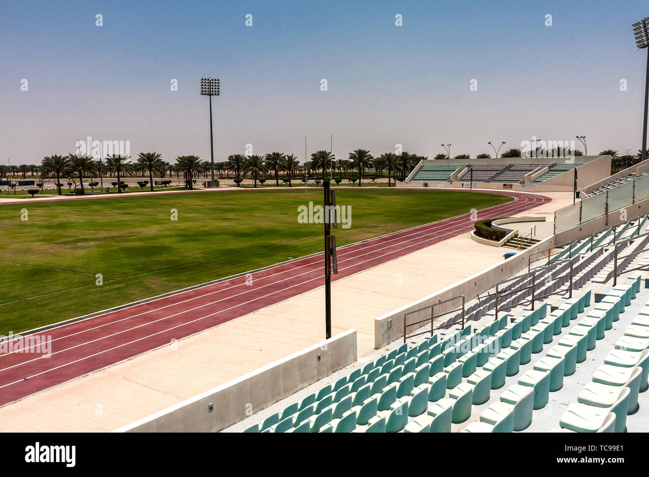 The stadium in the campus of the King Abdullah University of Science and Technology, Thuwal, Saudi Arabia Stock Photo