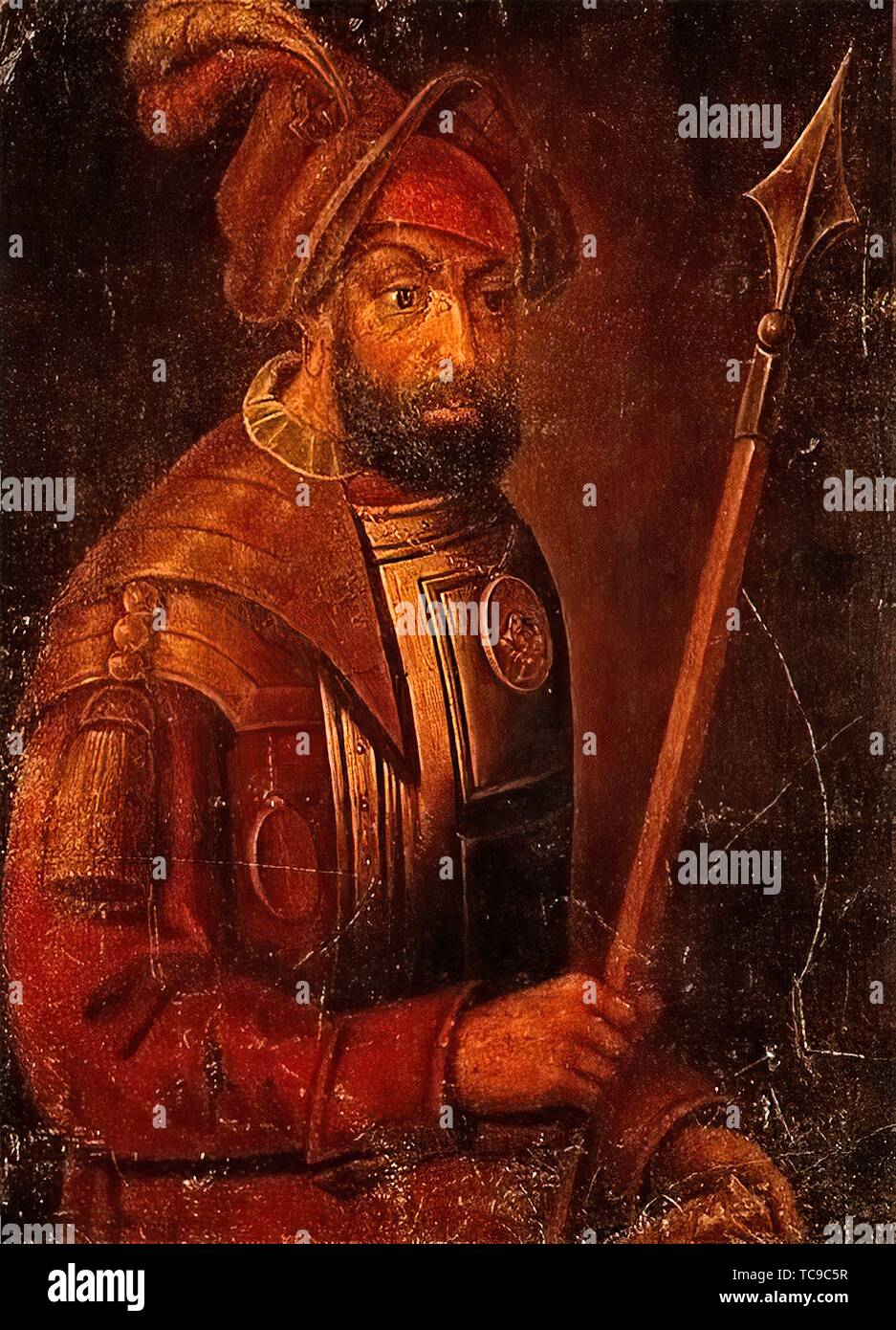 17th century portrait of Yermak Timofeyevich , the first Russian leader ...