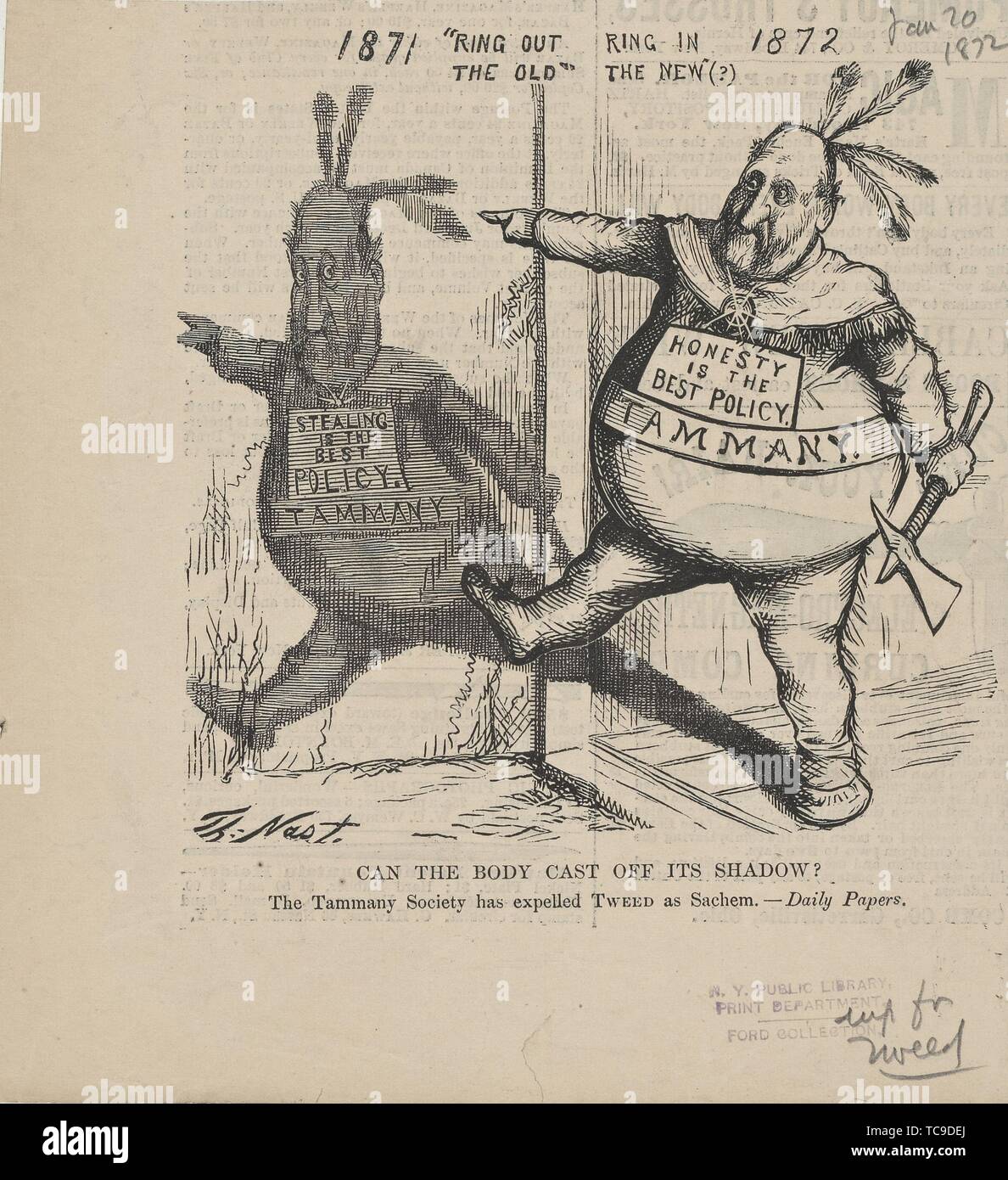 Cartoon by thomas nast hi-res stock photography and images - Alamy