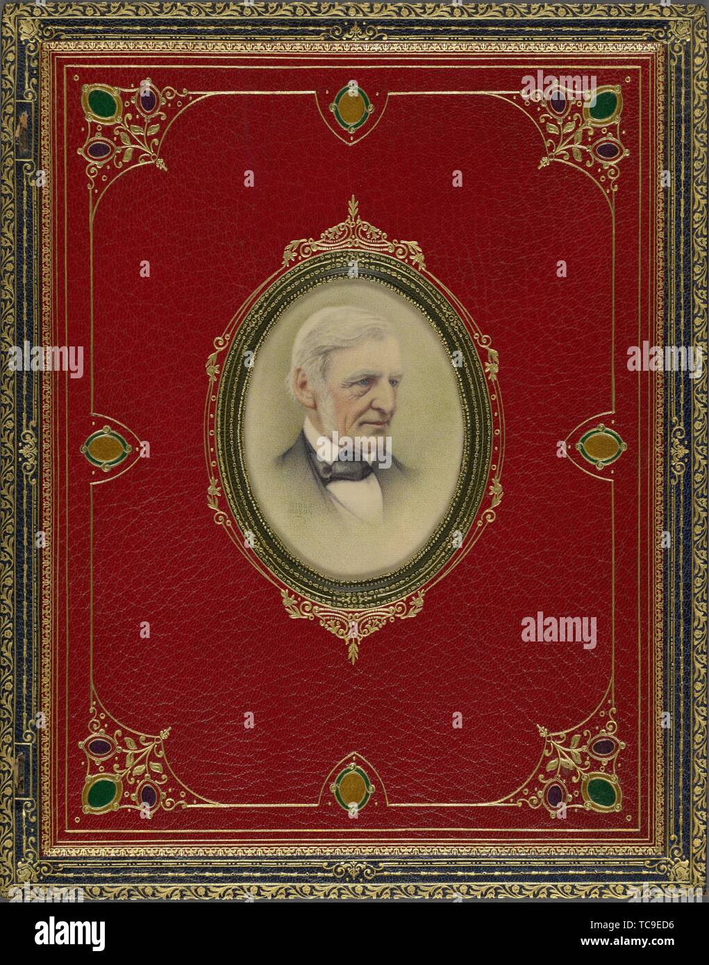 Color portrait in enclosure of ''Immortality'' (holograph essay/lecture, draft, unsigned, undated). Norton, Charles Eliot, 1827-1908 (Owner) Forbes, Stock Photo