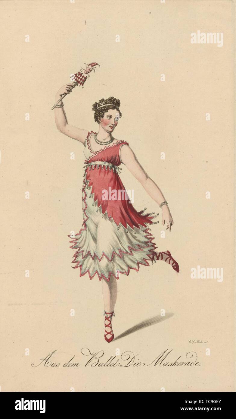 Die Maskerade] Additional title: Aus dem Ballet Die Maskerade. Hoguet,  François Michel, 1793-1871 (Choreographer). Prints depicting dance Subjects  Stock Photo - Alamy