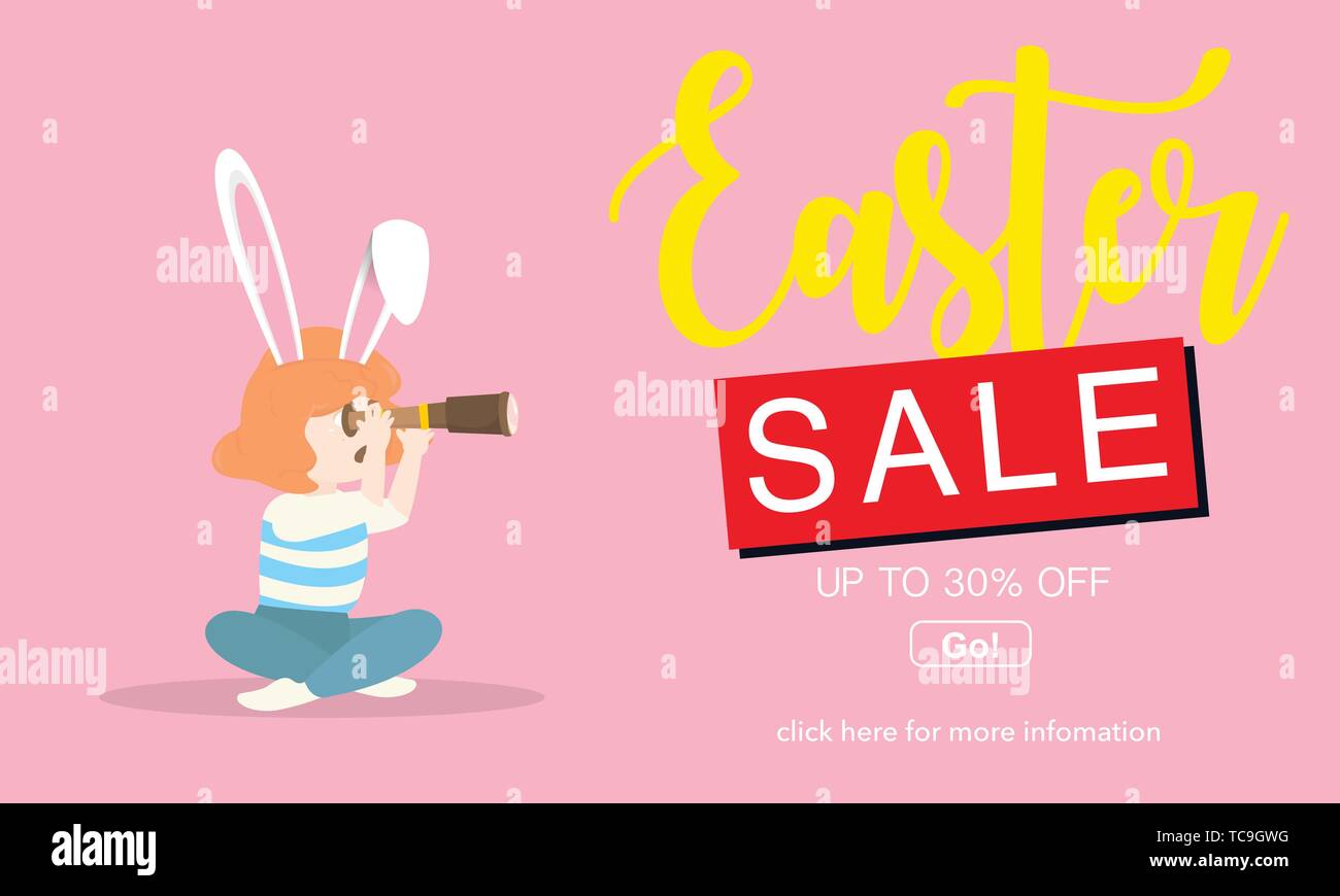 Easter Sale Banner Background Template Stock Vector Art