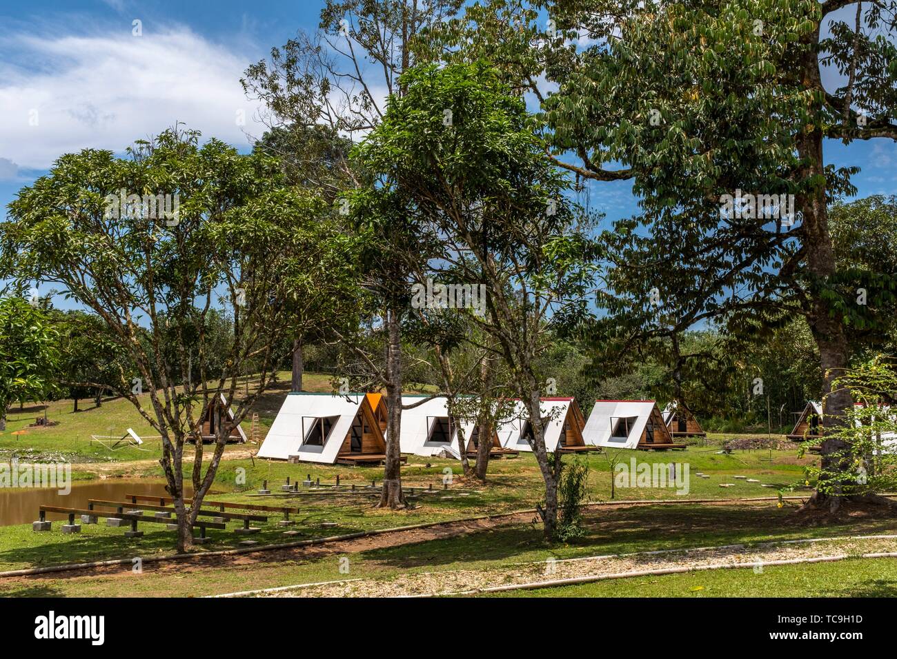 Sumiran Eco Camp A Multicultural Rainforest Mix Eco Farm Camp For All Ages Located In The Kuching City Batu Kawa Rantau Panjang Sarawak Malaysia Stock Photo Alamy