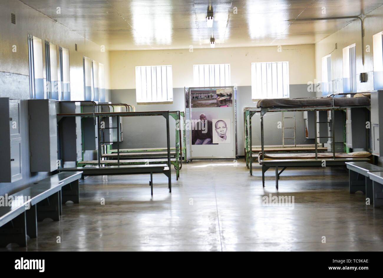 The Maximum Security Prison on Robben island was used between the years of 1961 to 1991. Stock Photo